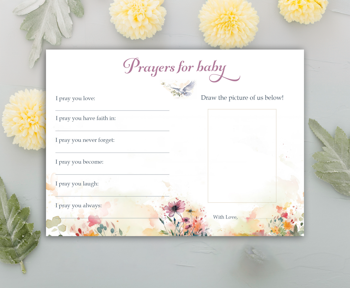 Christening Game Bundle: Maze, Dots, Word Search, Prayers for Baby