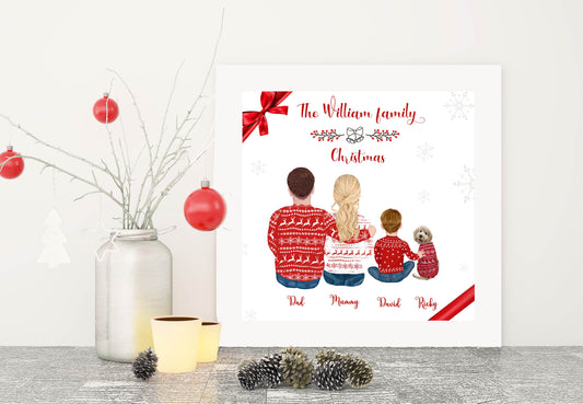 Personalised festive family frames