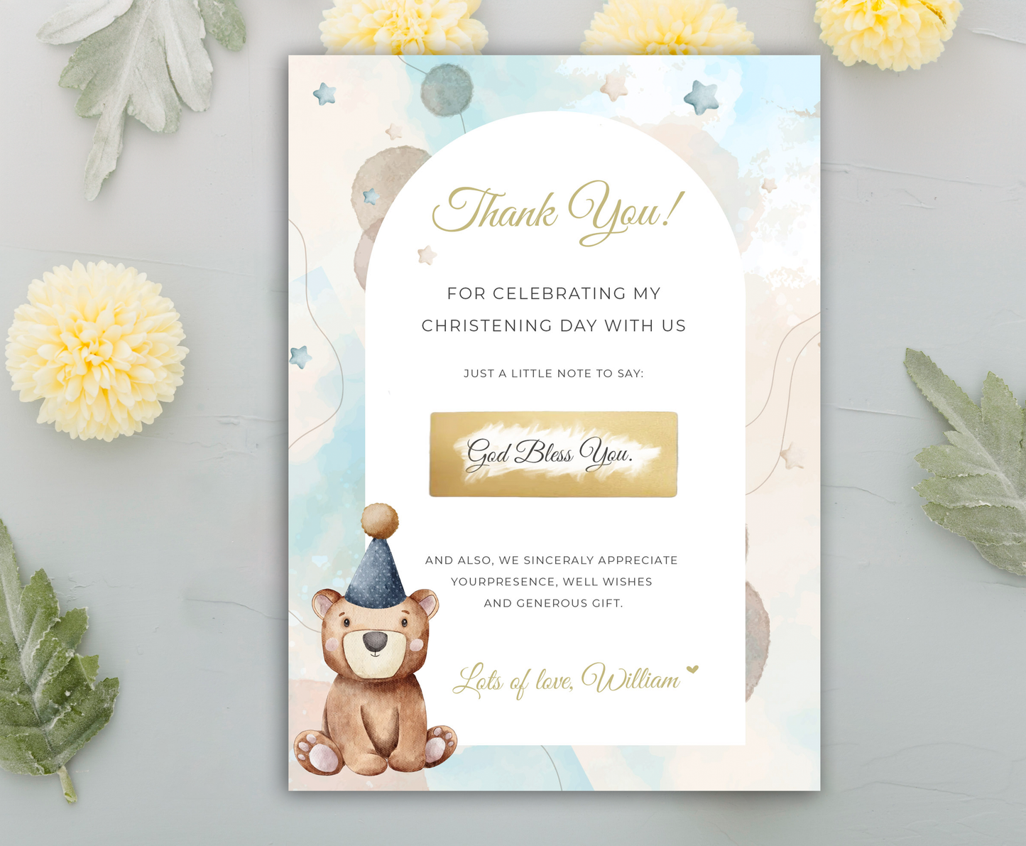 Personalised Christening Invitation Bundle 👼🌟