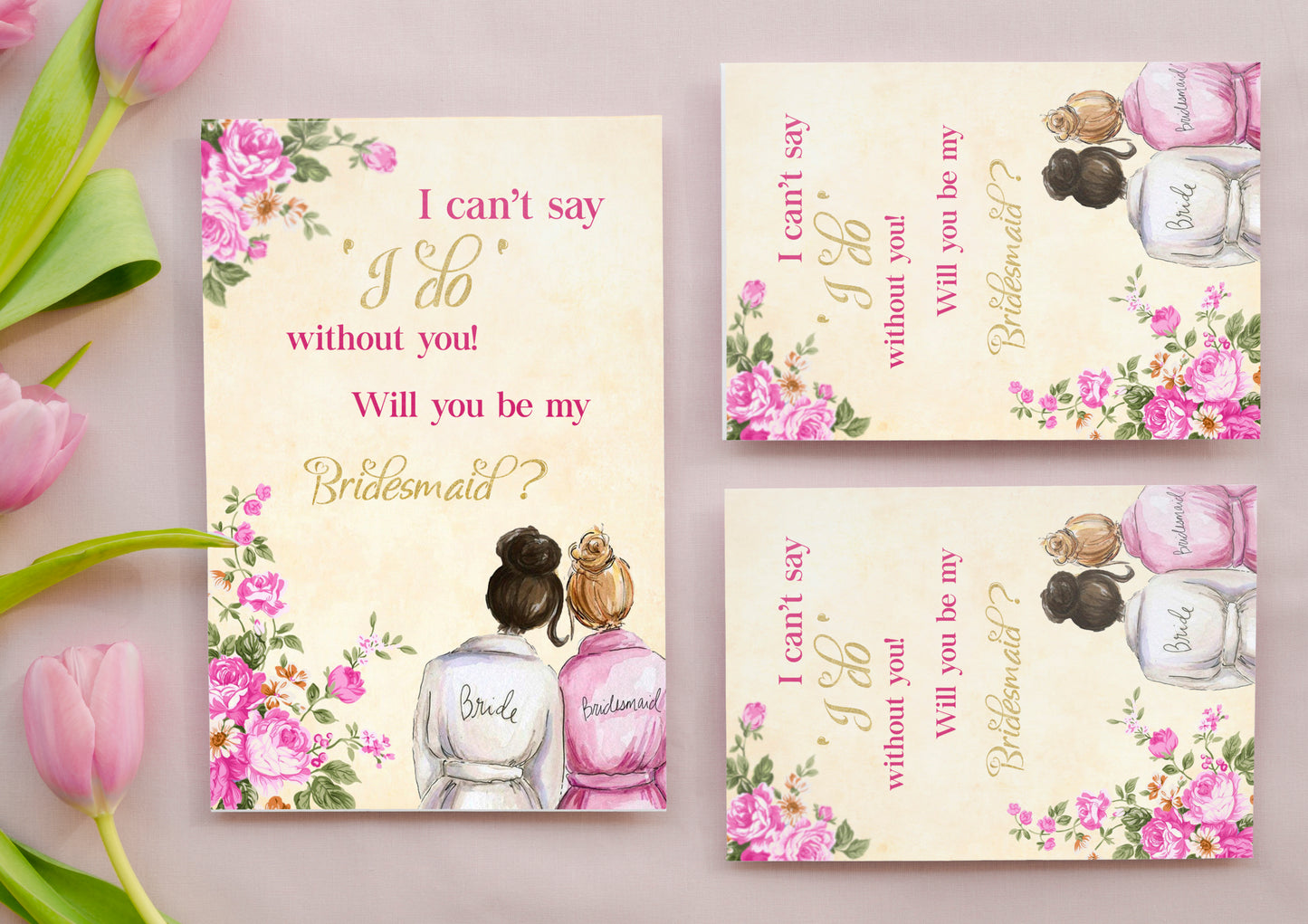 Personalised Bridesmaids invitation card